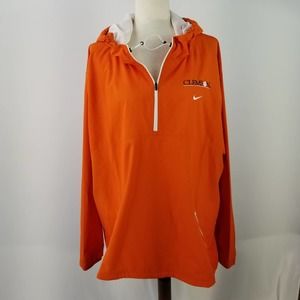Nike Team Clemson 1/4 Zip Hooded Windbreaker Large